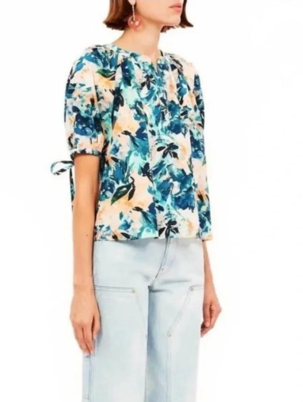 Ulla Johnson Vienne Blouse In Delphinium Size 4- Excellent Condition